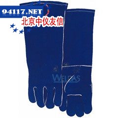 10-2054彩蓝色长袖筒焊接手套