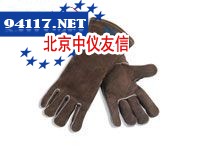 AP-0707咖啡色牛二层皮手套