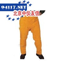 44-2436金黄色皮开背式工作裤