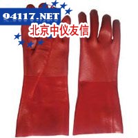 红色PVC防化手套