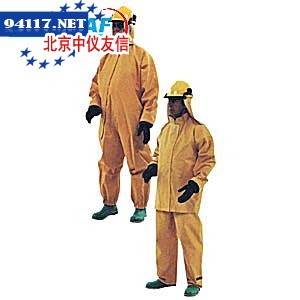 黄色PVC防化学飞溅分体防护服