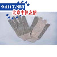 黑点珠帆布手套