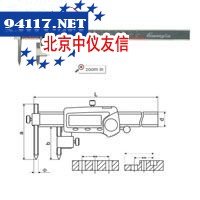 数显中心距锥测头卡尺（119系列）