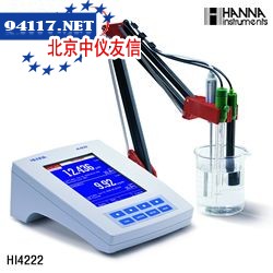 HI4222WHANNA超大彩屏高精度双通道酸度测定仪【pH/ORP/ISE/温度】HI1300B纯水电极