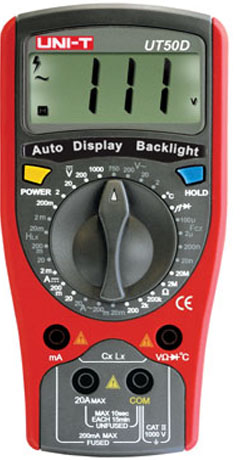 ������UNI-T ���ͱ�׼�������ñ�UT50D